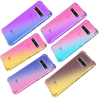 Ốp lưng LG V60 ThinQ Gradient Velvet K52 K62 K51S K41S Q51 K51 Ốp lưng hai màu Vỏ điện thoại trong suốt TPU mềm
