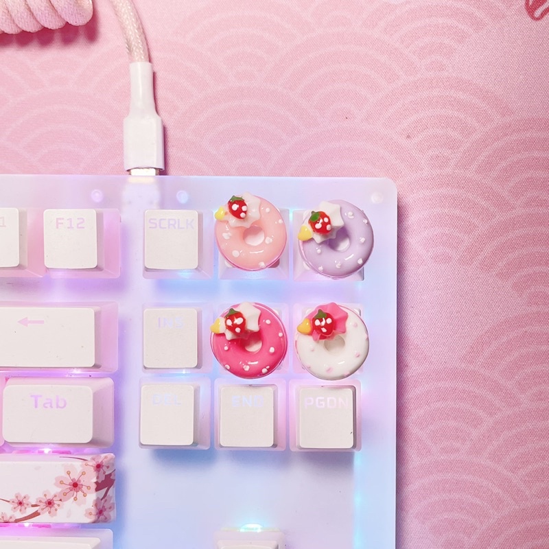 Keycap Donut Quà Tặng Đáng Yêu Nút Bàn Phím