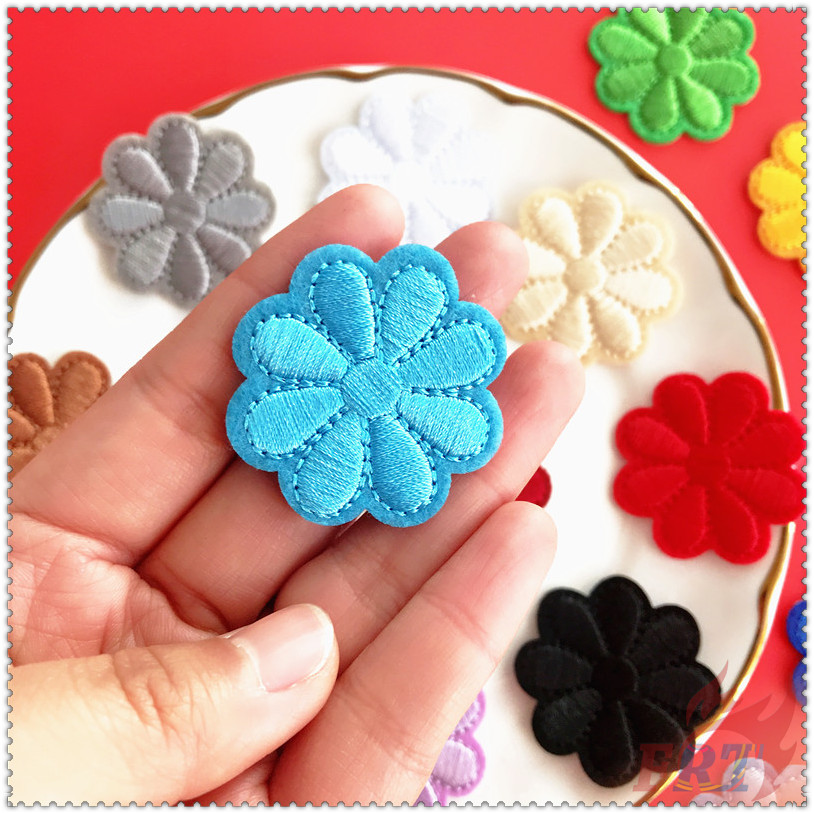 ✿ Sticker Ủi Thêu Hình Hoa Nhiều Màu Sắc ✿ 1 Sticker Ủi Thêu Hình Hoa Hướng Dương