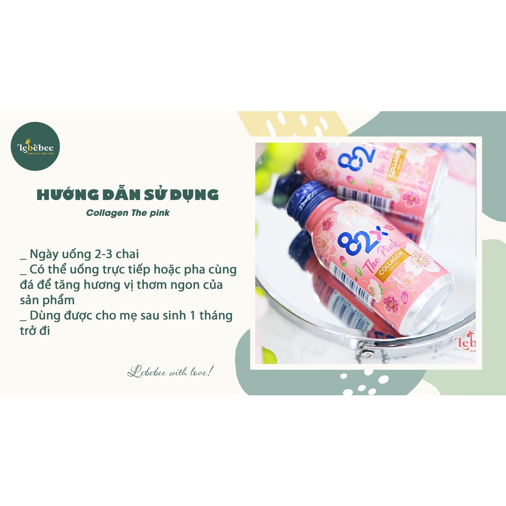 Nước uống Collagen 82x the Pink - lốc 10 chai (100ml)