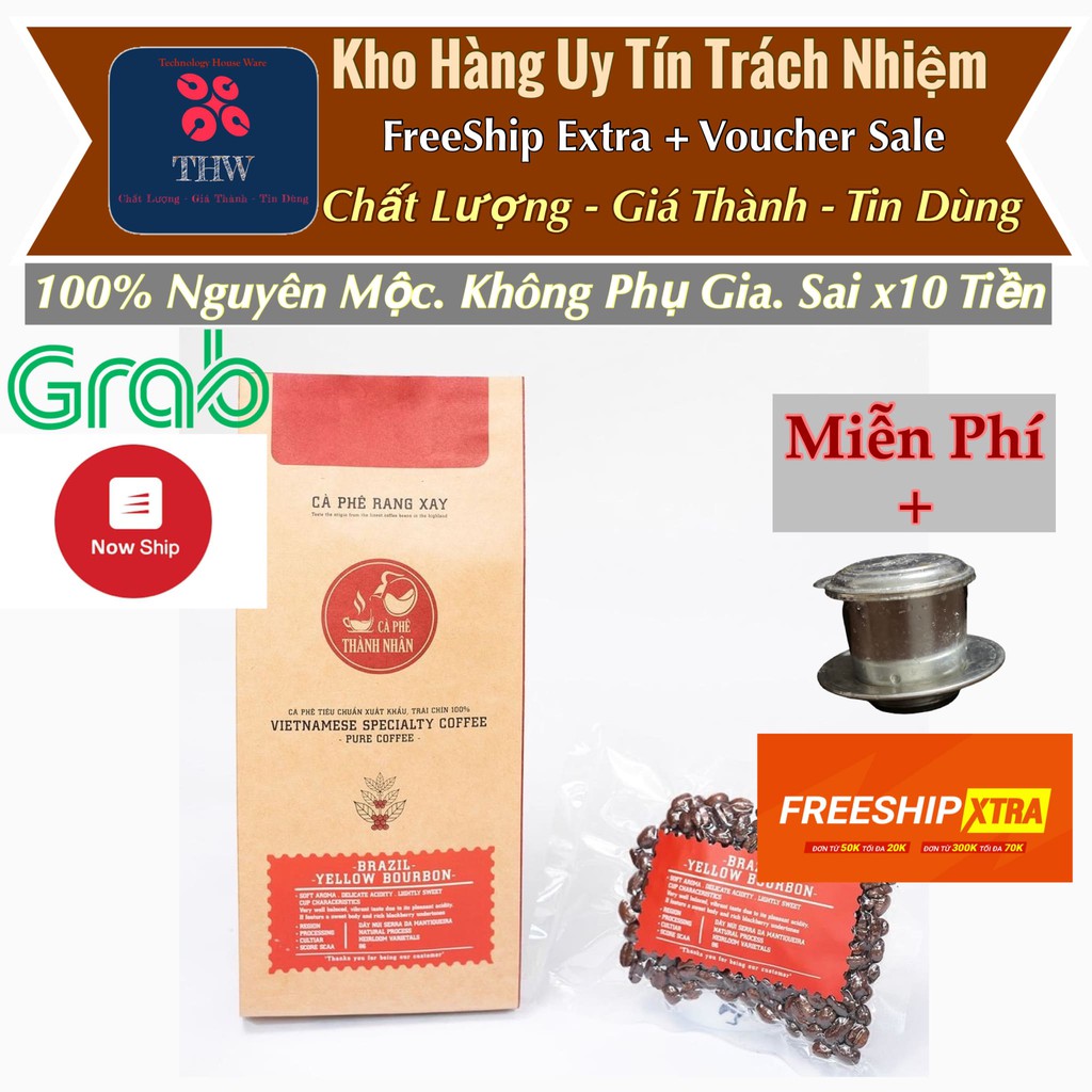 |THW GROUP| Cà Phê Brazil Yellow Bourbon 250G (Tặng 1 Phin Nhôm khi mua từ 2 SP)