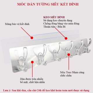 Bộ Thanh Móc Treo Tường Siêu Dính