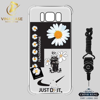 Ốp lưng Samsung S8 Plus Hoa Cúc Peaceminusone chống sốc trong(sản phẩm có 6 mẫu)-Tặng kèm dây đeo điện thoại