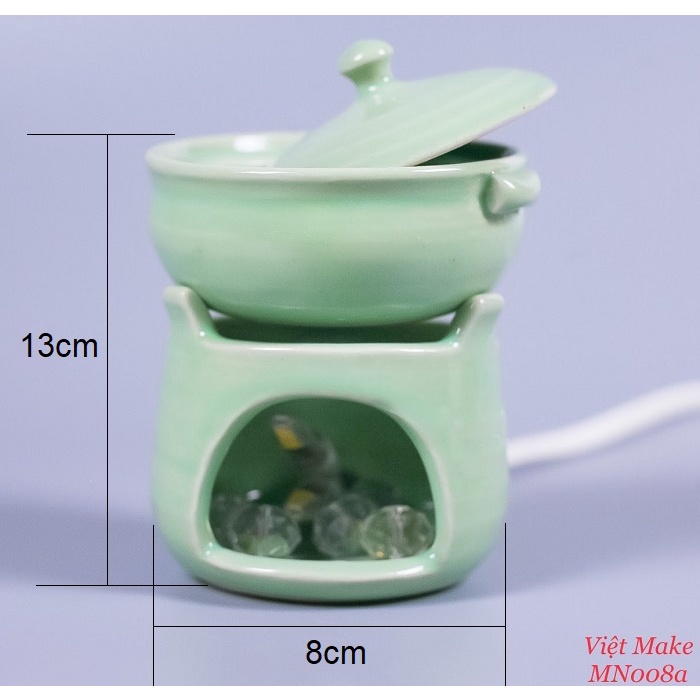 Đèn bàn gốm bếp đơn MN008, Đèn ngủ mini Vietmake