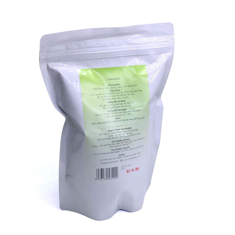 Giấm dừa túi 1000ml Viet Healthy