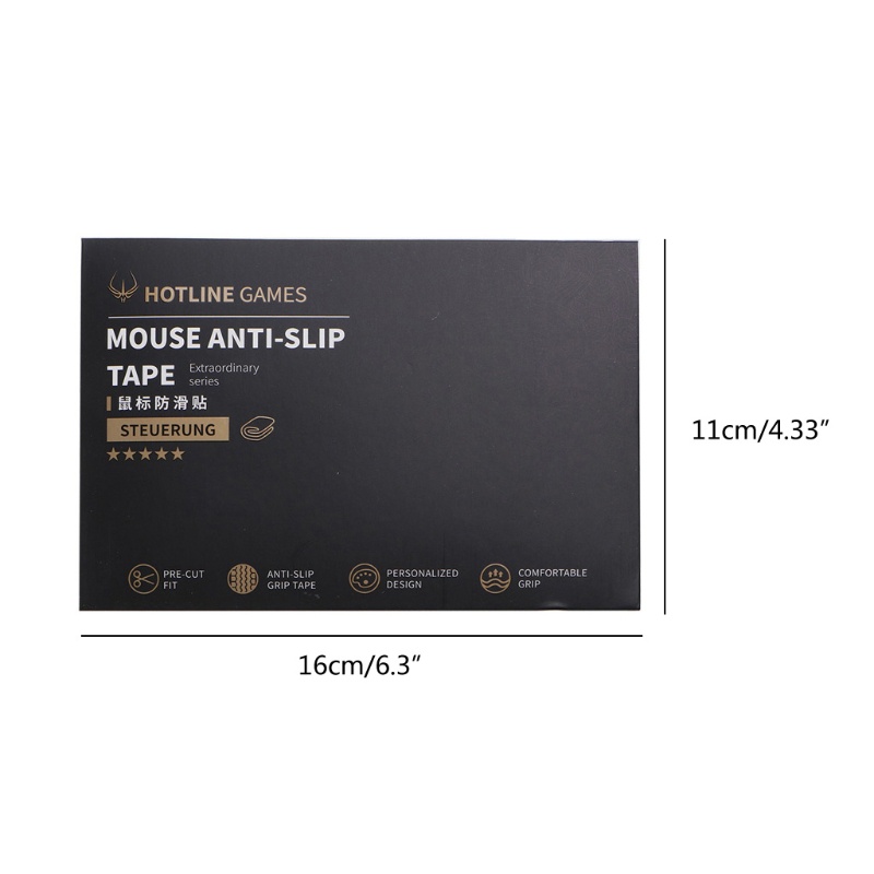 CRE  Hotline Games Mouse Skin Anti-Slip Grip Tape Self Adhesive Design Sweat Resistant Tape Pads for Razer Viper Mini Mouse