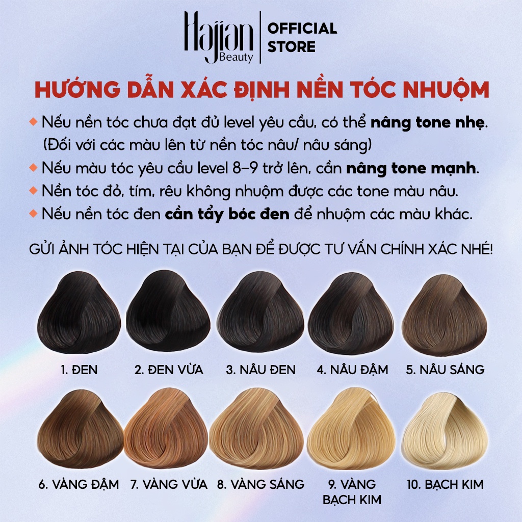 Thuốc nhuộm tóc Molokai màu nâu đậm 60ml M-42, nhuộm tóc tại nhà chứa collagen tảo biển siêu dưỡng - Hajian Beauty