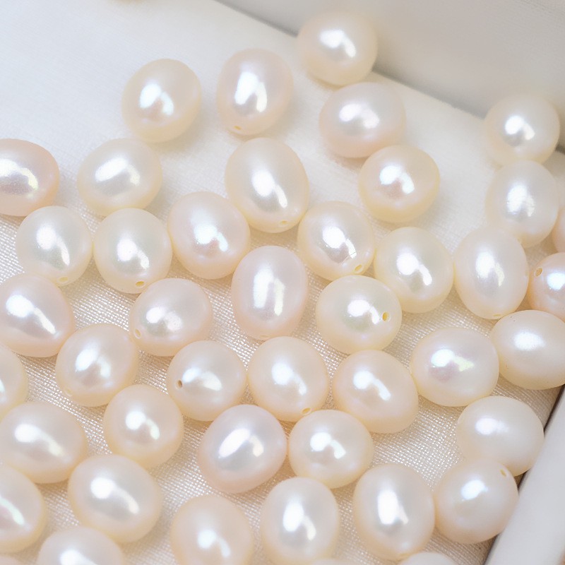 Set 8-8.5mm ngọc trai trắng/hồng/tím chất lượng cao không phai màu