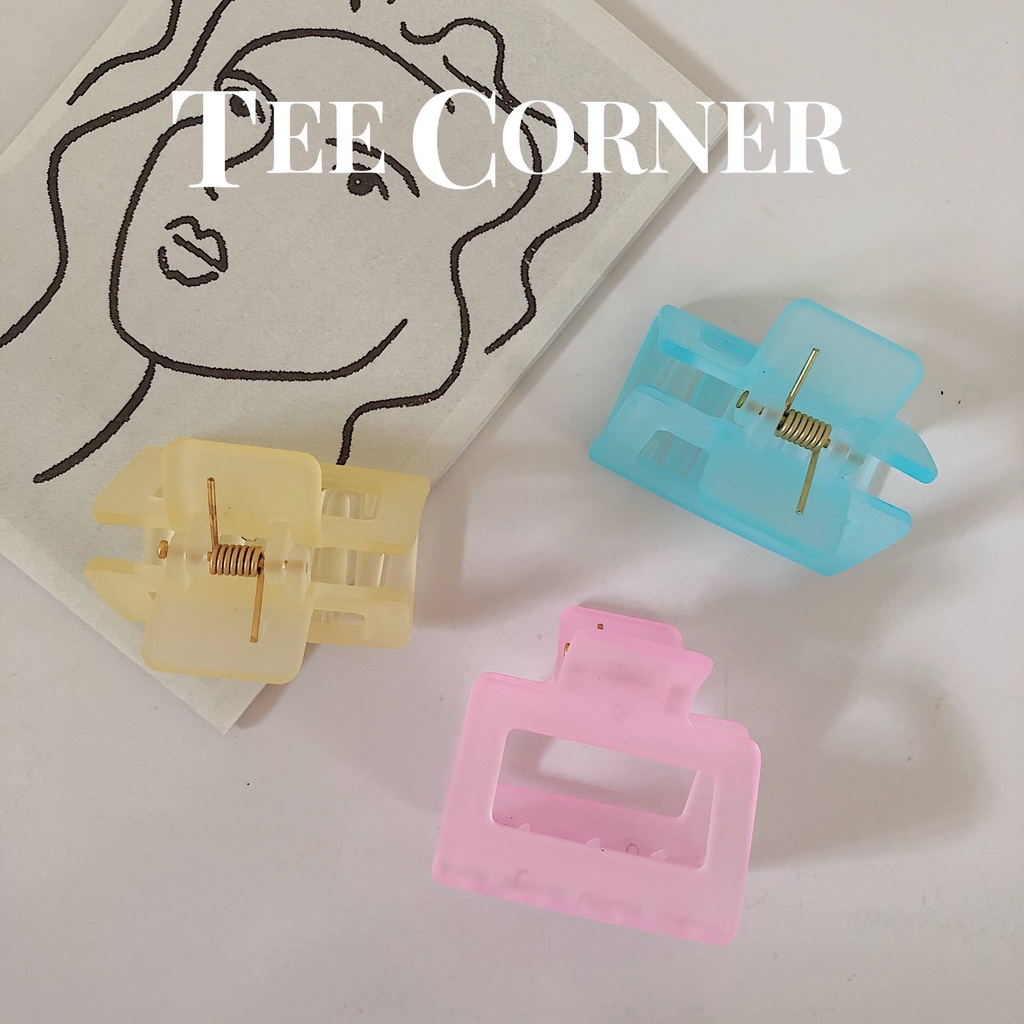 Kẹp Tóc Vuông Mini Màu Trong Hàn Quốc Dễ Thương