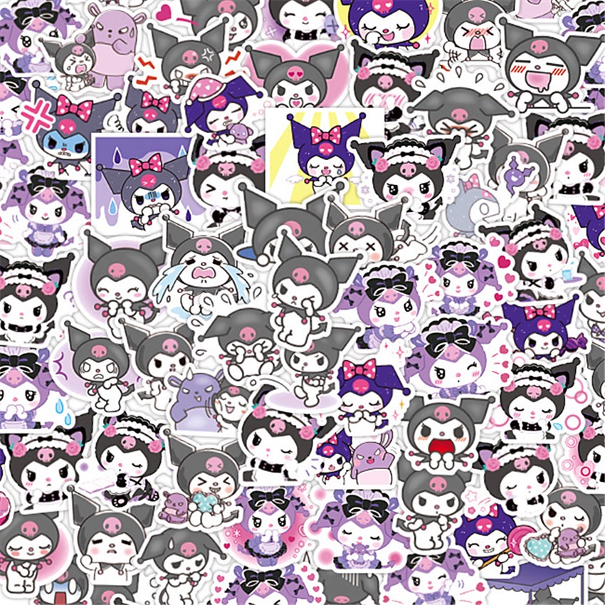 110 Cái / Bộ ❀ Sanrio. Hình Dán Kuromi ❀ Sticker Dán Tường Chống Thấm Nước Thời Trang