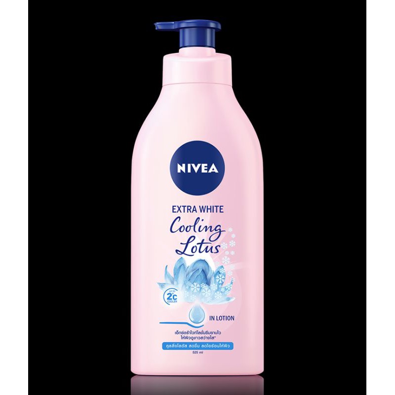 Sữa Dưỡng thể Nivea Extra White Lotion Cooling Lotus 525ml- Nhập siêu thị CHUẨN Nội địa Thái Lan