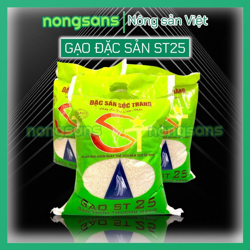 Gạo ST25 𝐁𝐀𝐎 𝟓𝐊𝐆 Đặc sản Sóc Trăng thơm ngon cao cấp