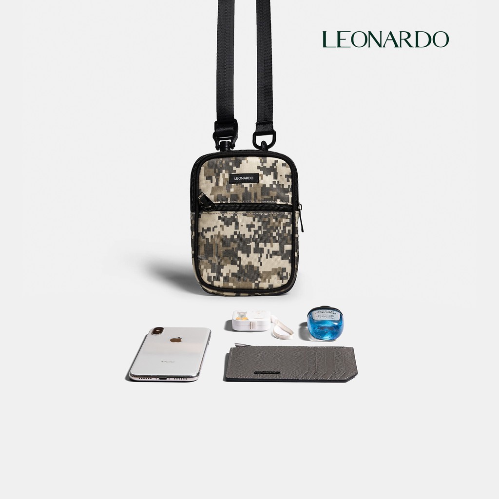 Túi đeo chéo unisex Mini Camo thương hiệu Leonardo