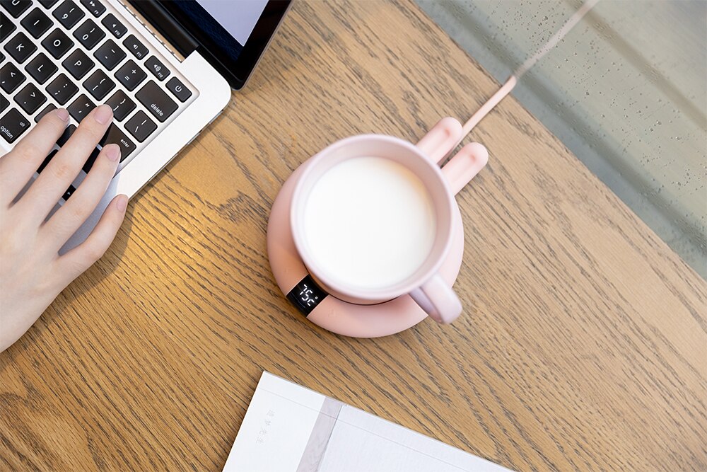 Tấm lót cốc UARELIFFE hâm nóng mini thông minh điều khiển cảm ứng 3 chế độ giữ nhiệt cho đồ uống tại nhà văn phòng