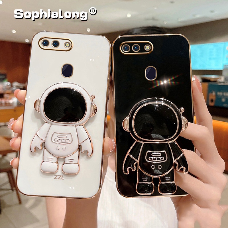 Ốp Điện Thoại Có Giá Đỡ Hình Phi Hành Gia Cho OPPO R15 Dream Mirror R11 R11S R15X K1