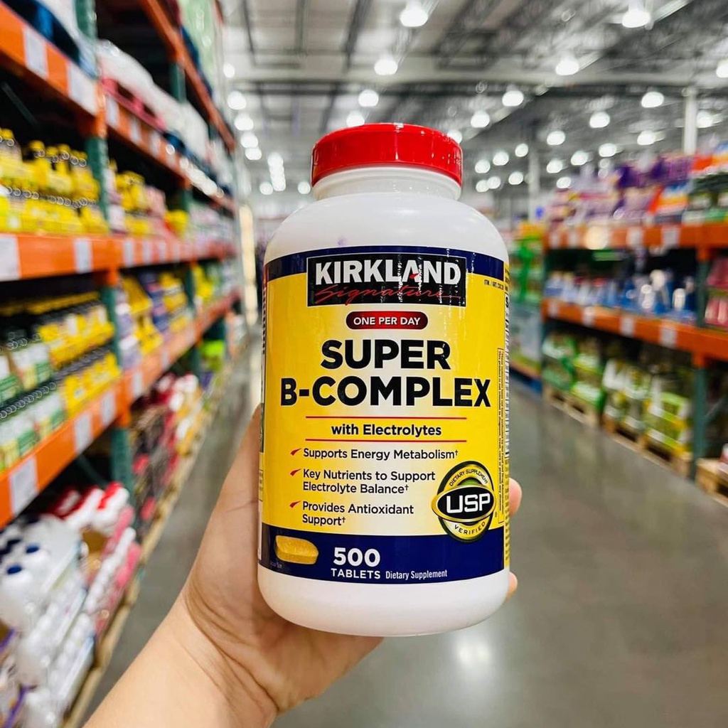 Viên uống bổ sung Vitamin tổng hợp Super B-Complex with Electrolytes Kirkland