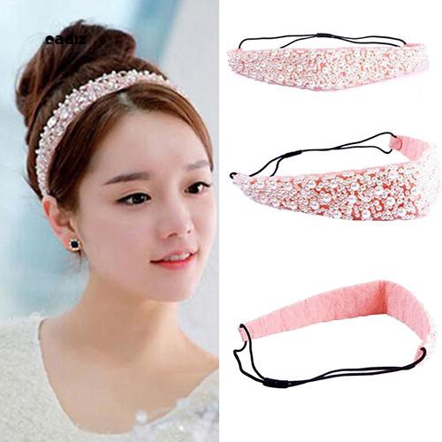 Băng đô đính hạt giả ngọc trai cho cô dâu