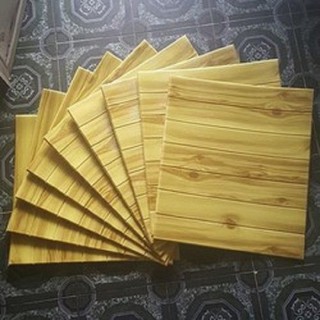 Tấm Xốp Dán Tường 3D Giả Gỗ, Gạch Men Chịu Lực, Chống Ẩm Mốc, Thấm Nước Cao Cấp 70x11cm