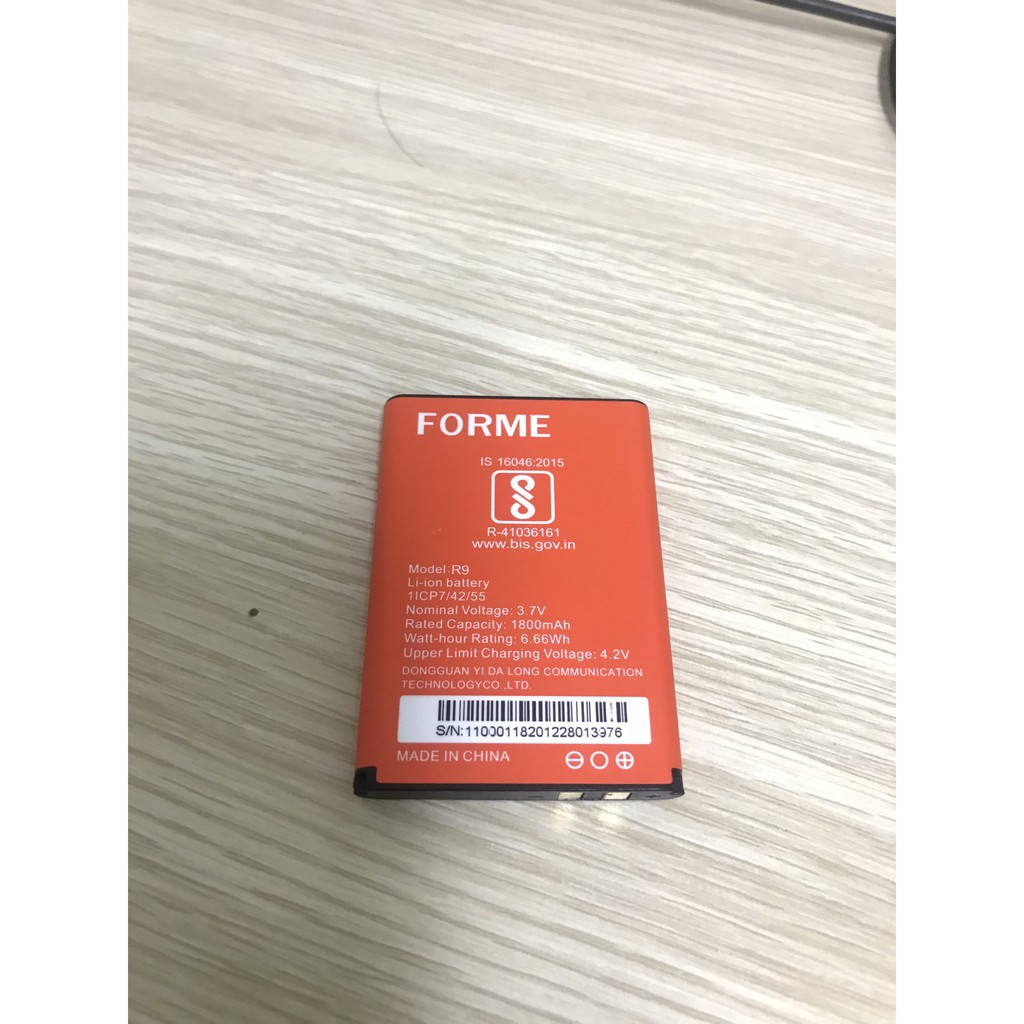 Pin Forme D555+, F1, F3 - Model pin: R9, dung lượng pin 1800mAh