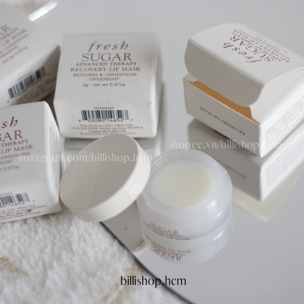 Minisize 2ML - Mặt nạ ngủ phục hồi môi Fresh Sugar Recovery Lip Mask Advanced Therapy