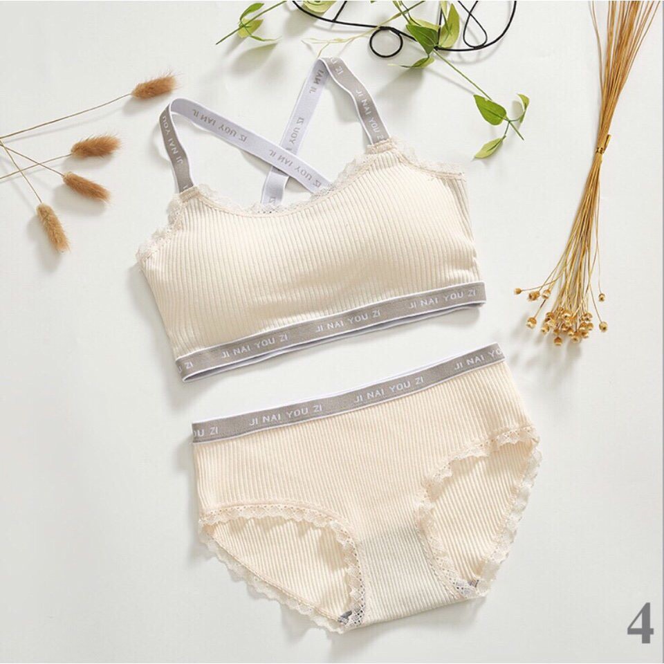 Siêu phẩm bộ Bra bộ thun gân tăm chất đẹp | BigBuy360 - bigbuy360.vn