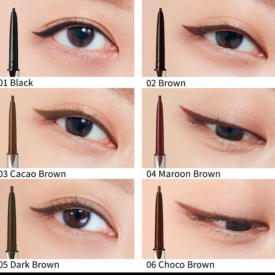 Chì kẻ mắt Clio siêu mảnh Sharp So Simple Waterproof Pencil Liner không lem không trôi dễ kẻ