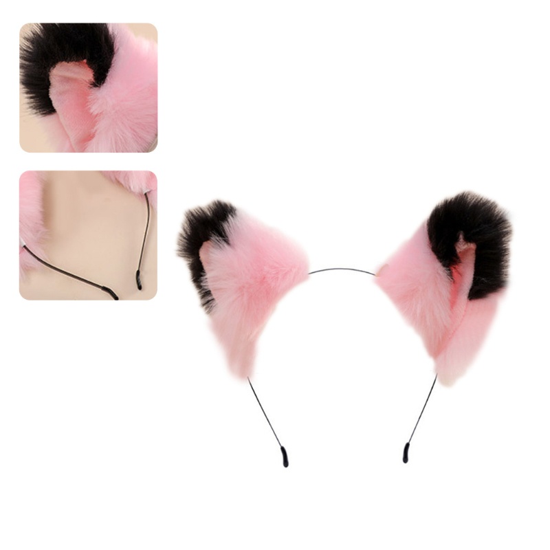 Băng Đô Tai Mèo Giả Lông Màu Sắc Gradient