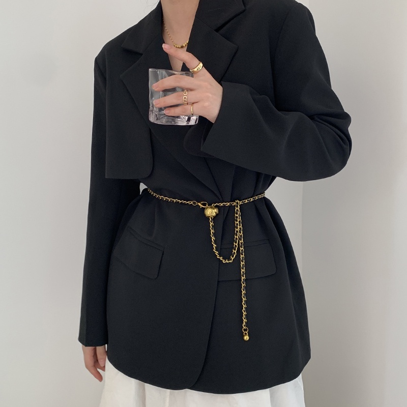 Thắt lưng dây xích bằng kim loại phong cách cổ điển dành cho nữ