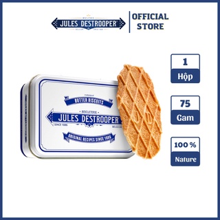 Bánh quy bơ giòn Jules Destrooper Butter Crisps hộp thiếc 75g