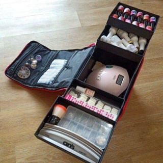 Cốp đựng đồ nail,mi,trang điem,phun xăm màu đen)