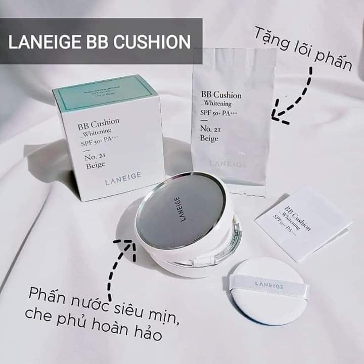 (Kèm lõi) Phấn trang điểm Laneige BB Cushion Whitening