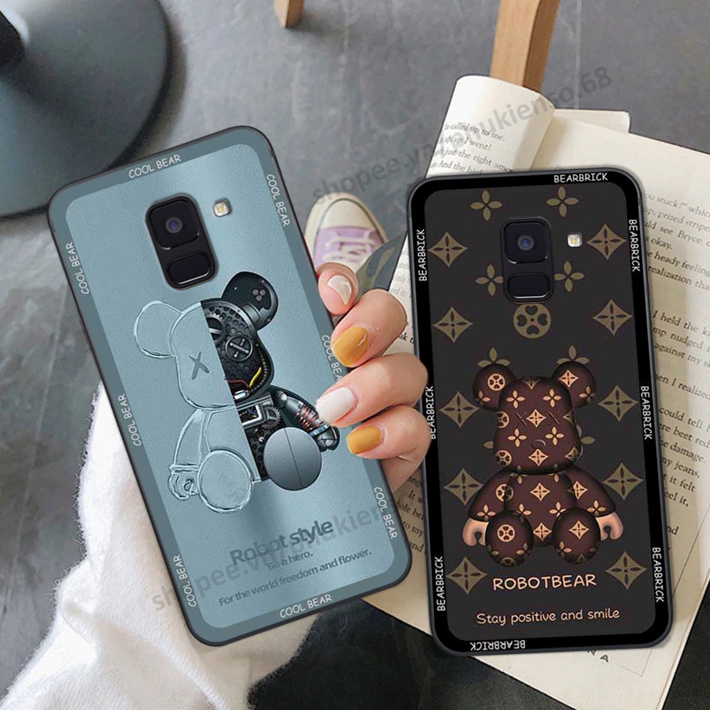 Ốp lưng điện thoại Samsung A8 2018 / A8 Plus / A8+ in hình gấu bear, kaws, doremon thời trang, ốp lưng cao cấp chất lượn