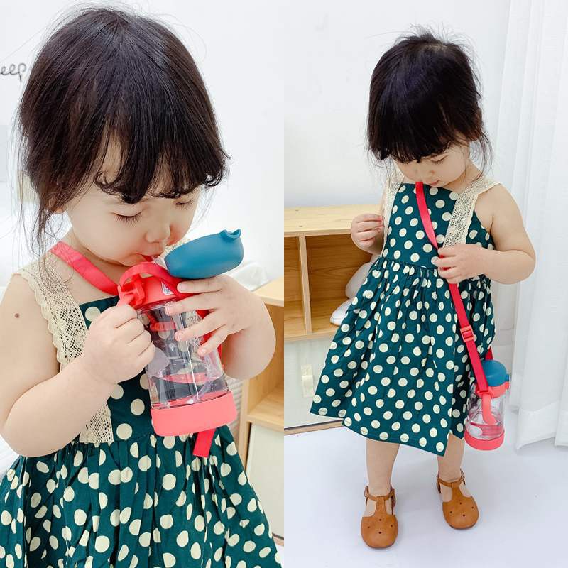 Ly Nhựa Tritan Kèm Ống Hút Cho Bé