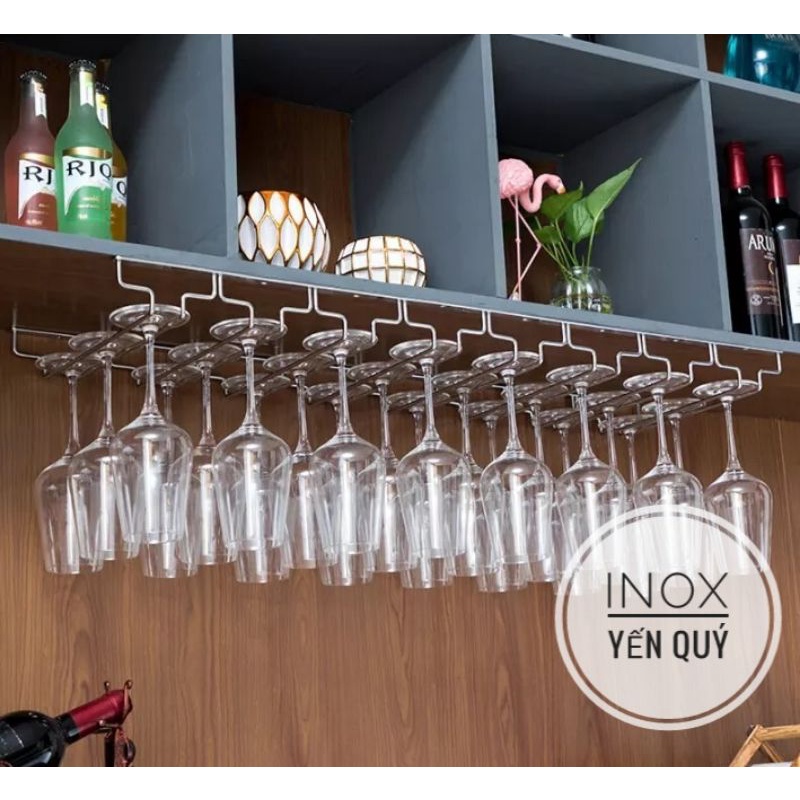 INOX 304 GIÁ KỆ TREO LY RƯỢU VANG 345678 HÀNG SÂU 18CM 22.5CM 28CM SIÊU ...