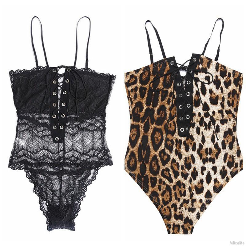 Đồ Lót Ren Liền Thân Cổ Chữ V Gợi Cảm Cho Nữ