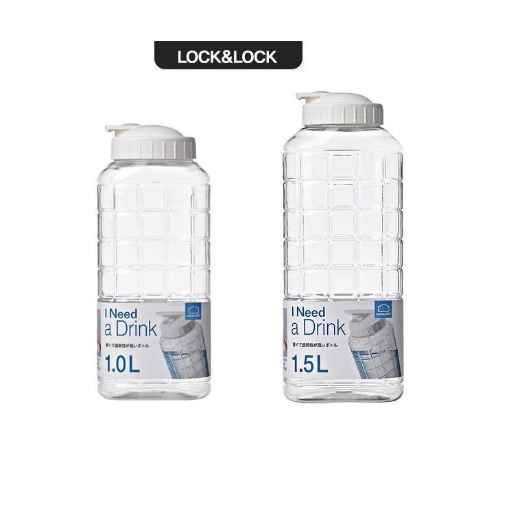 Bình nước Jug Lock&Lock 1.0L- 1,5 L - Nắp màu trắng - HAP810