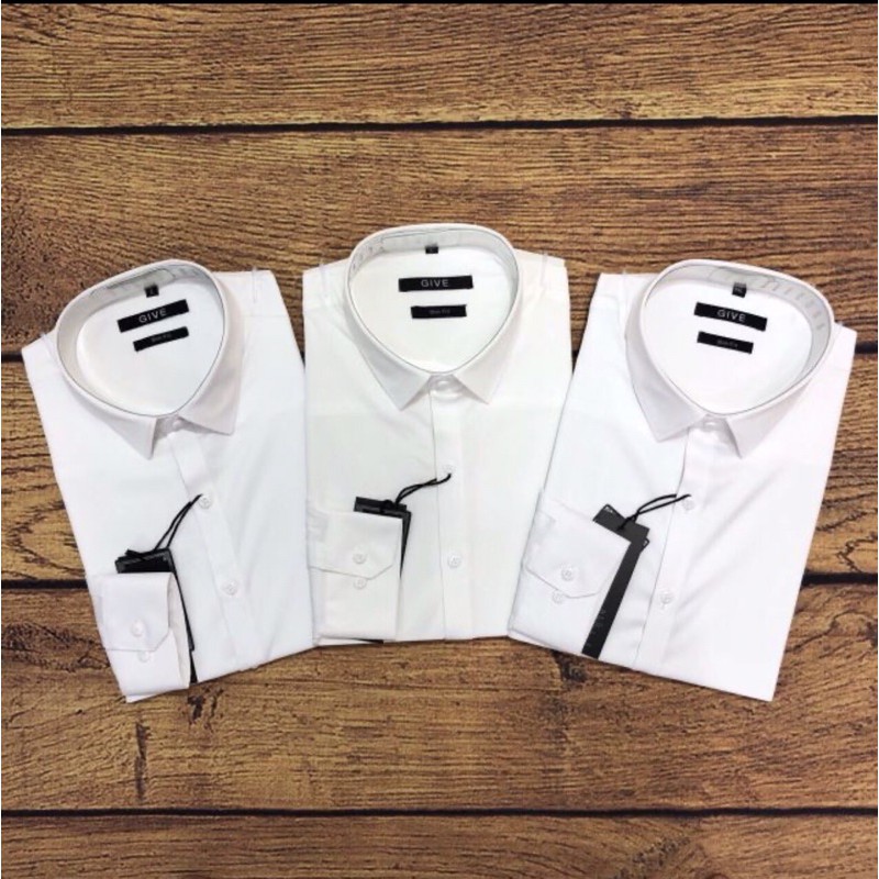 Áo Trắng Trơn Nam Give Form SlimFit ôm Body giá cực rẻ | BigBuy360 - bigbuy360.vn