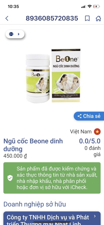 Ngũ cốc dinh dưỡng tăng cân- lợi sữa  BeOne | BigBuy360 - bigbuy360.vn