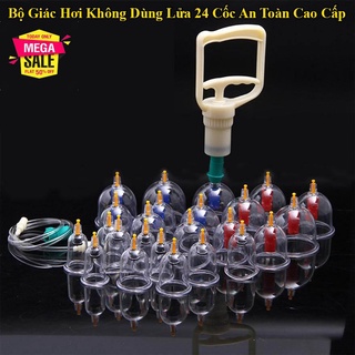 Bộ Giác Hơi 24 Ống Chân Không Cao Cấp Giúp Loại Bỏ Độc Tố, Lưu Thông khí Huyết,Kích Thích Tuần Hoàn Máu,Sua Tan Nhức Mỏi