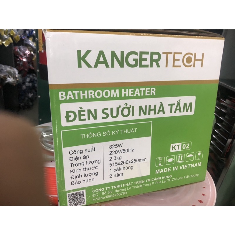 ĐÈN SƯỞI HỒNG NGOẠI NHÀ TẮM KANGER TECH 2-3 BÓNG