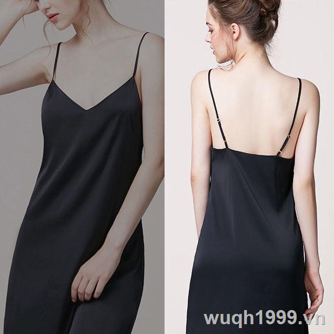2022 ⊕▣Sling váy ngủ phụ nữ mỏng lụa giả mới băng đồ sexy tơ tằm mặc nhà