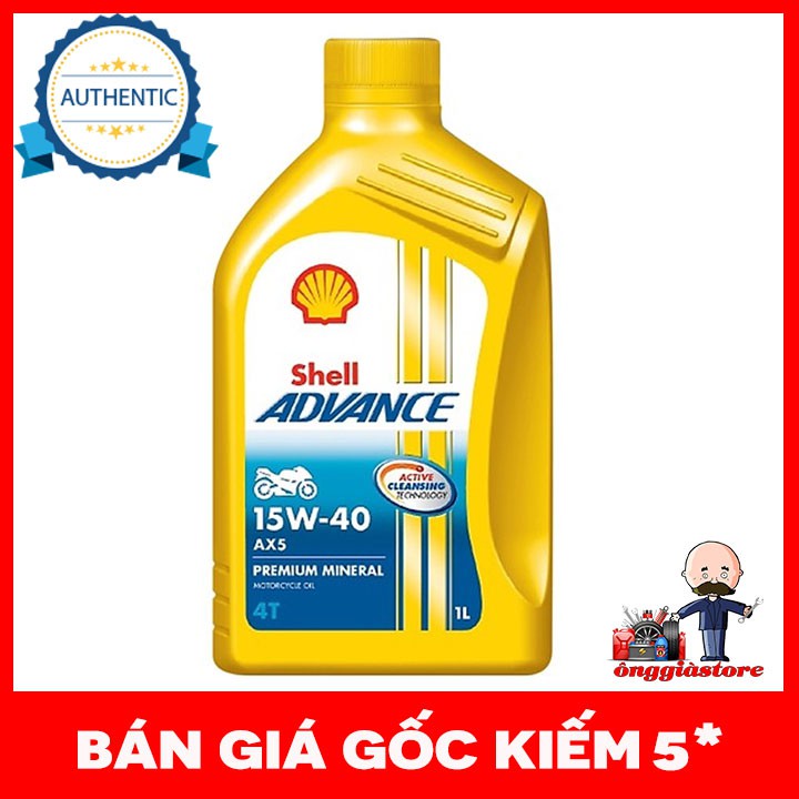 Dầu nhớt shell Advance Premium AX5 vàng cho xe số 800ml PT11