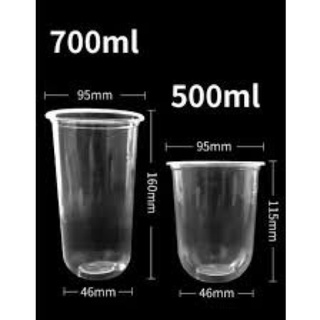 (Combo 50 ly) Ly nhựa đáy bầu