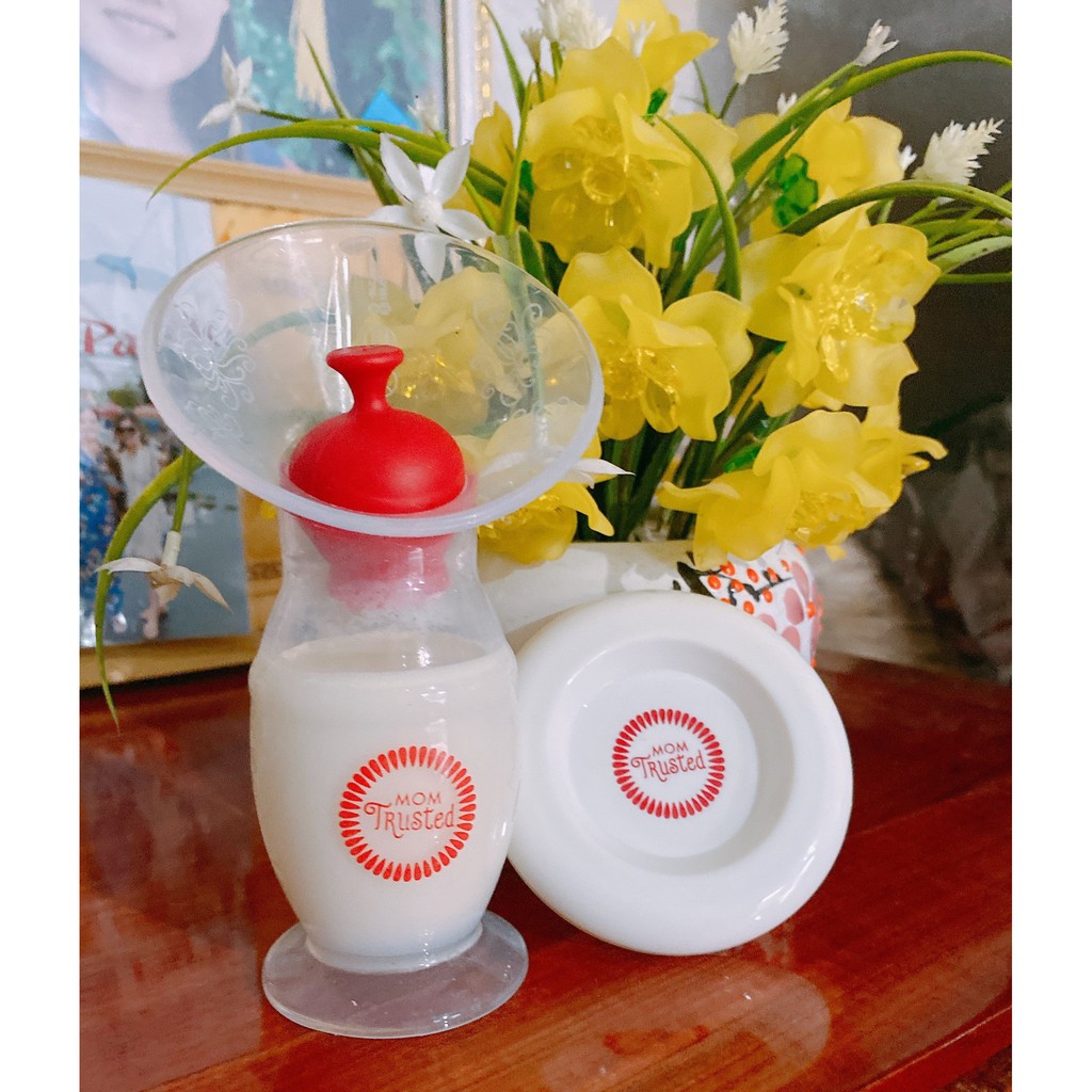 Cốc hứng và hút sữa Silicone Mom Trusted 100% silicone cao cấp.