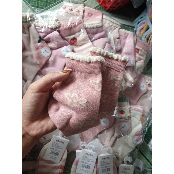 Set 5 đôi tất bé gái bánh bèo dễ thương