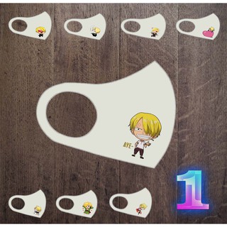 Sanji - Khau Trang Hình Sanji - Vải 2 Lớp Kháng Khuẩn Chống Bụi Mịn