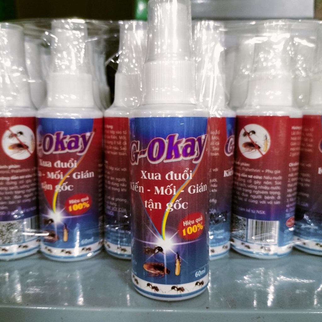 Xịt đuổi muỗi , gián , kiến , mối G-OKAY 550 ml đuổi côn trùng hiệu quả an toàn không mùi