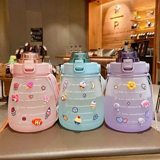 Bình nước 1 lít bầu tròn có chia vạch uống nước