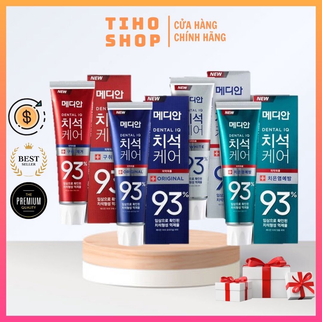 Kem đánh răng Hàn Quốc trắng răng MEDIAN DENTAL IQ 93% 120g sáng bóng