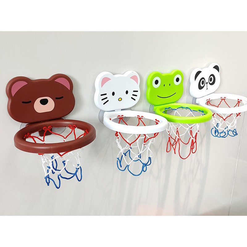 Bộ đồ chơi bóng rổ hình thú hít tường ngộ nghĩnh cho bé